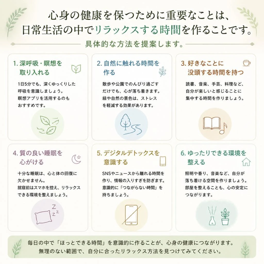 心と体の健康維持法